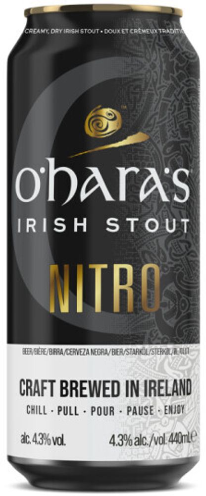 Пиво  О&#39;Хара&#39;с Айриш Стаут Нитро / O&#39;Hara&#39;s Irish Stout Nitro 0.44 - банка