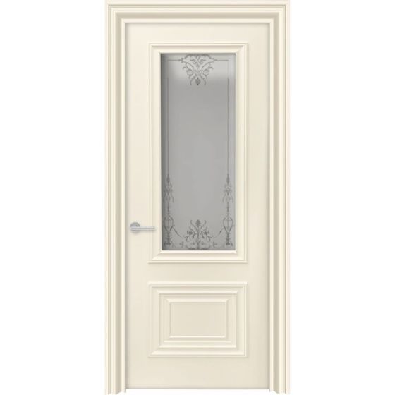 Цена на Межкомнатная дверь эмаль Прима Багет слоновая кость остеклённая 1 Купить Межкомнатная дверь эмаль Прима Багет слоновая кость остеклённая 1