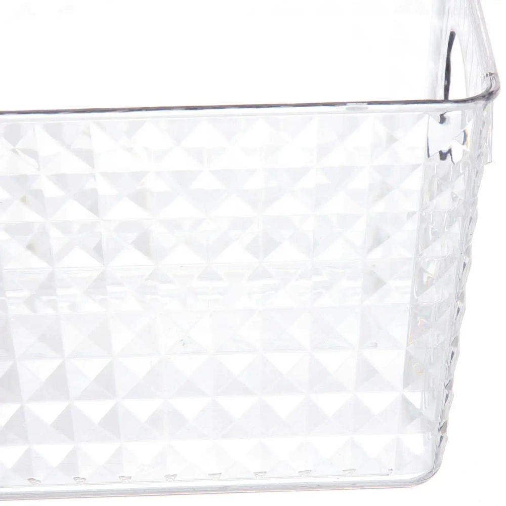 Корзина - органайзер для хранения «СКРЭДДИ», прозрачная, 21.8*17.8*14.5см (пластик АВС)