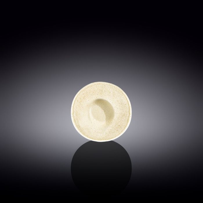 WILMAX Sandstone Фарфоровый индивидуальный соусник WL-661334/A, 7.5 см, песочный