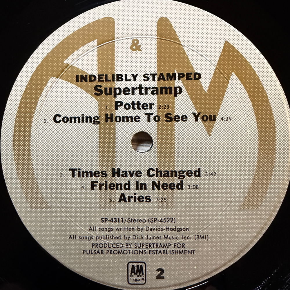 Supertramp ‎– Indelibly Stamped (США)