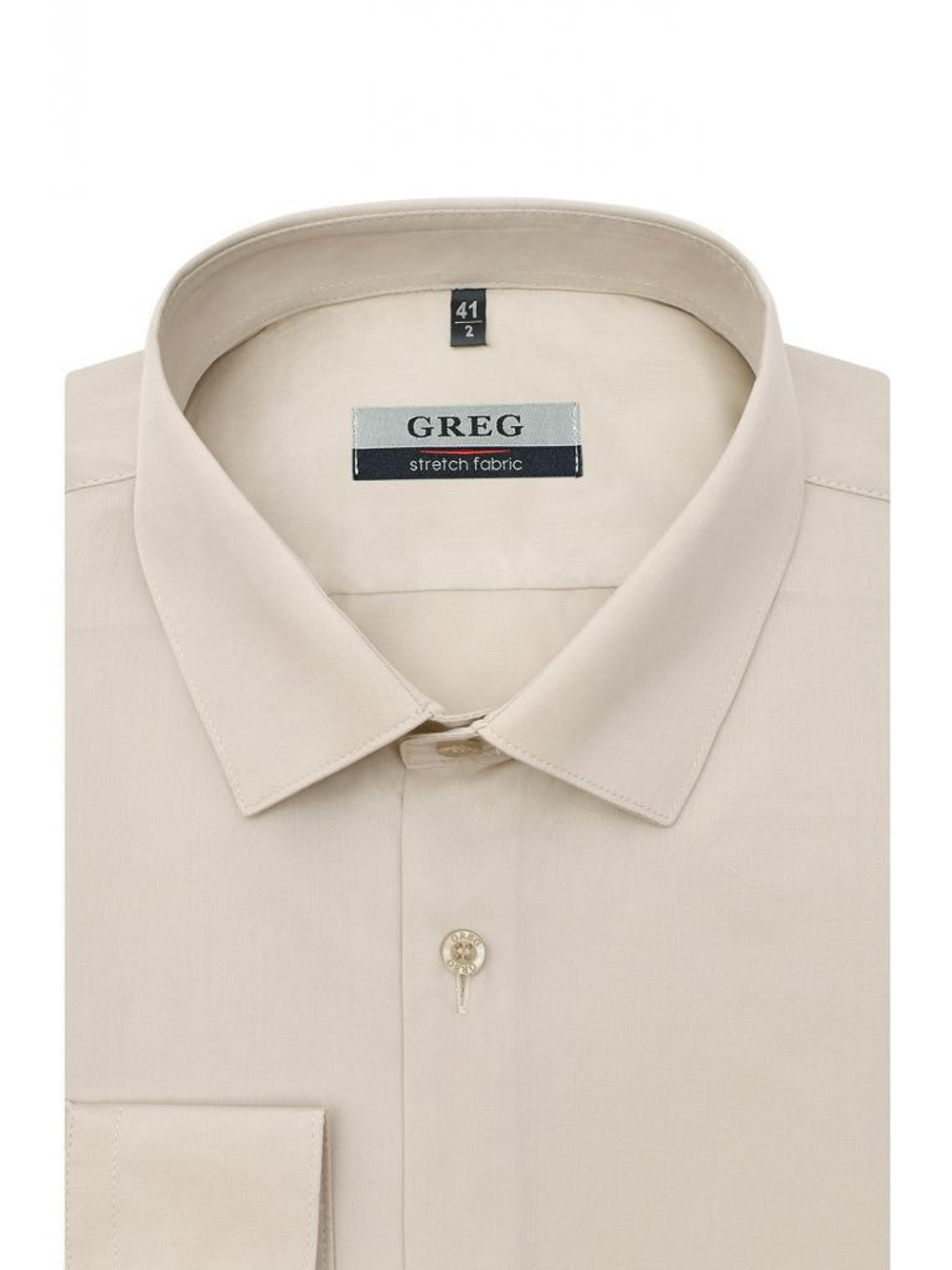 Сорочка GREG Regular fit 510/237/9442/ZN STRETCH "Однотон"