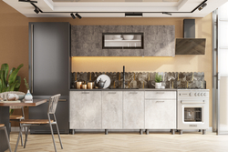 Готовая кухня 2.0 м КГ 9, Цемент темный, Цемент светлый