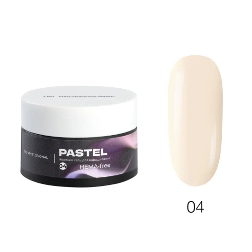 TNL Гель для наращивания Pastel жесткий, HEMA-Free №04, 30 мл