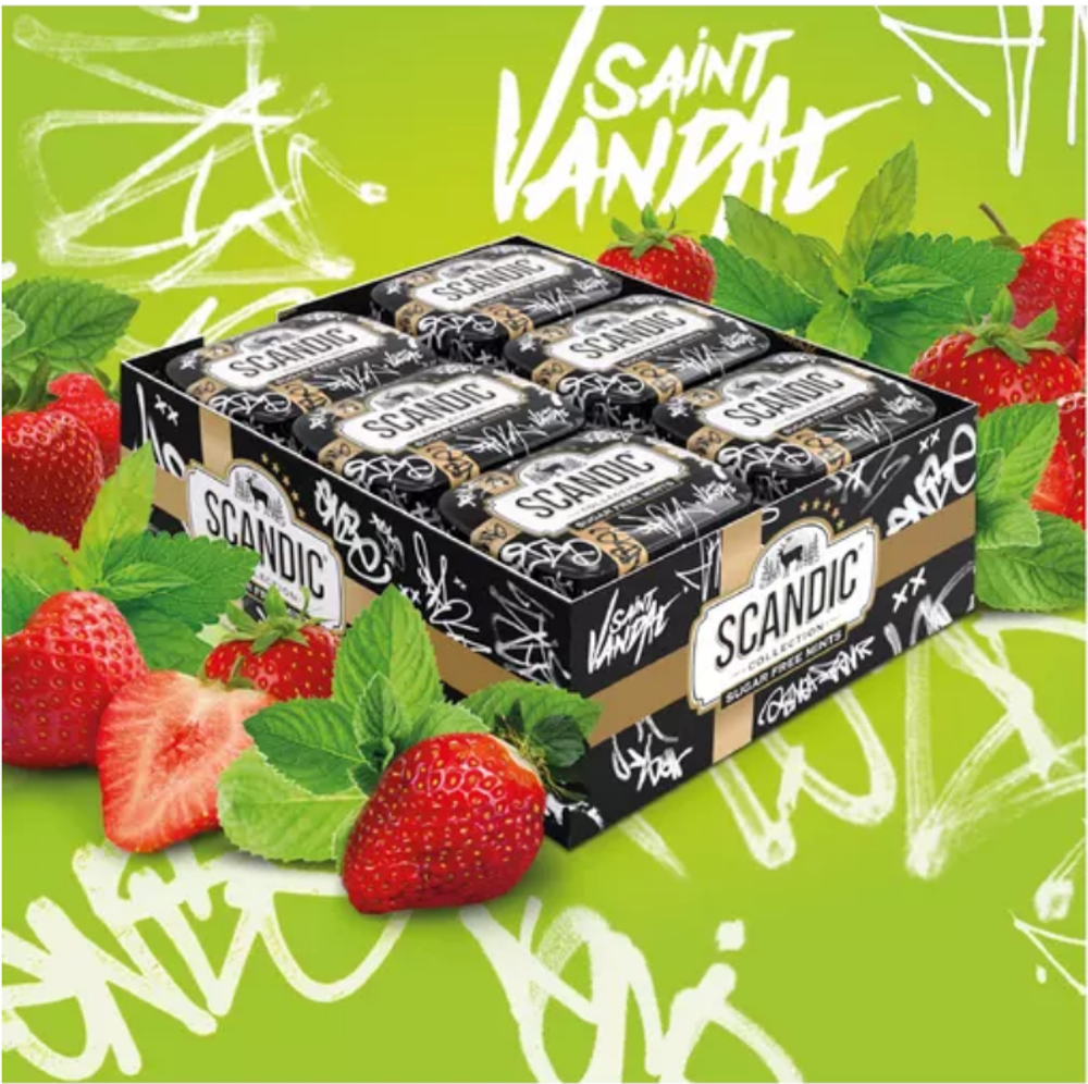 Конфеты Scandic Клубничный Микс 14гр *18шт