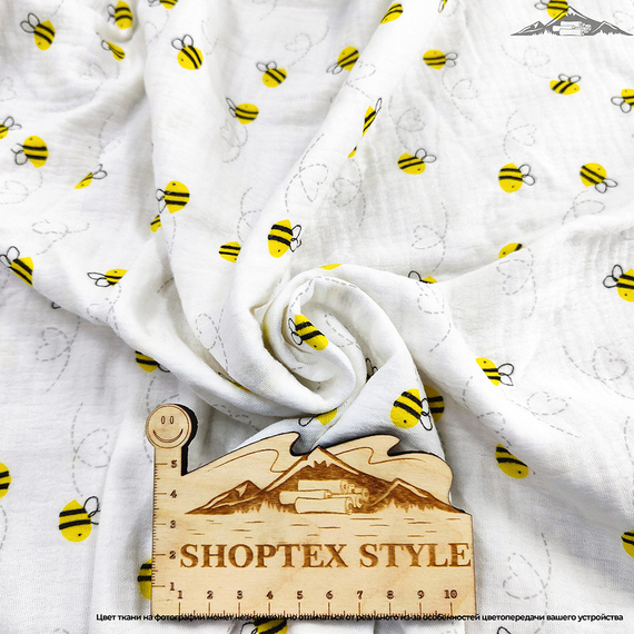 Муслин двухслойный принт №40 | ш.135 см | 120 г/м² | хлопок-100%
