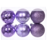 Набор ёлочных украшений «Сказочная зима» 45 предметов, Рубин/Розовый/Лаванда