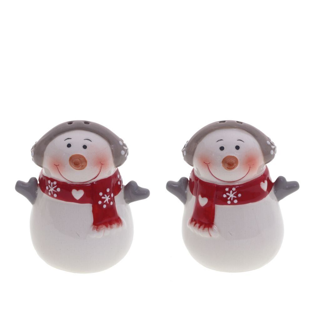 GAEM Набор: солонка и перечница "Снеговик меломан", L6,5 W5 H7,5 см