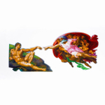 Пазл "Сотворение Адама " от Woodzle - Деревянный пазл, деталей 185, картина известного художника Микеланджело. Детали деревянного пазла разных форм