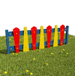 Забор уличный из экопластика Флажки, секция 1490х600 мм