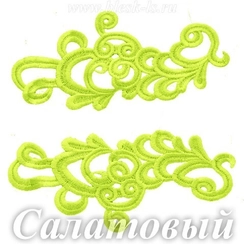 Лейсы кружевные, Салатовый (модель P)