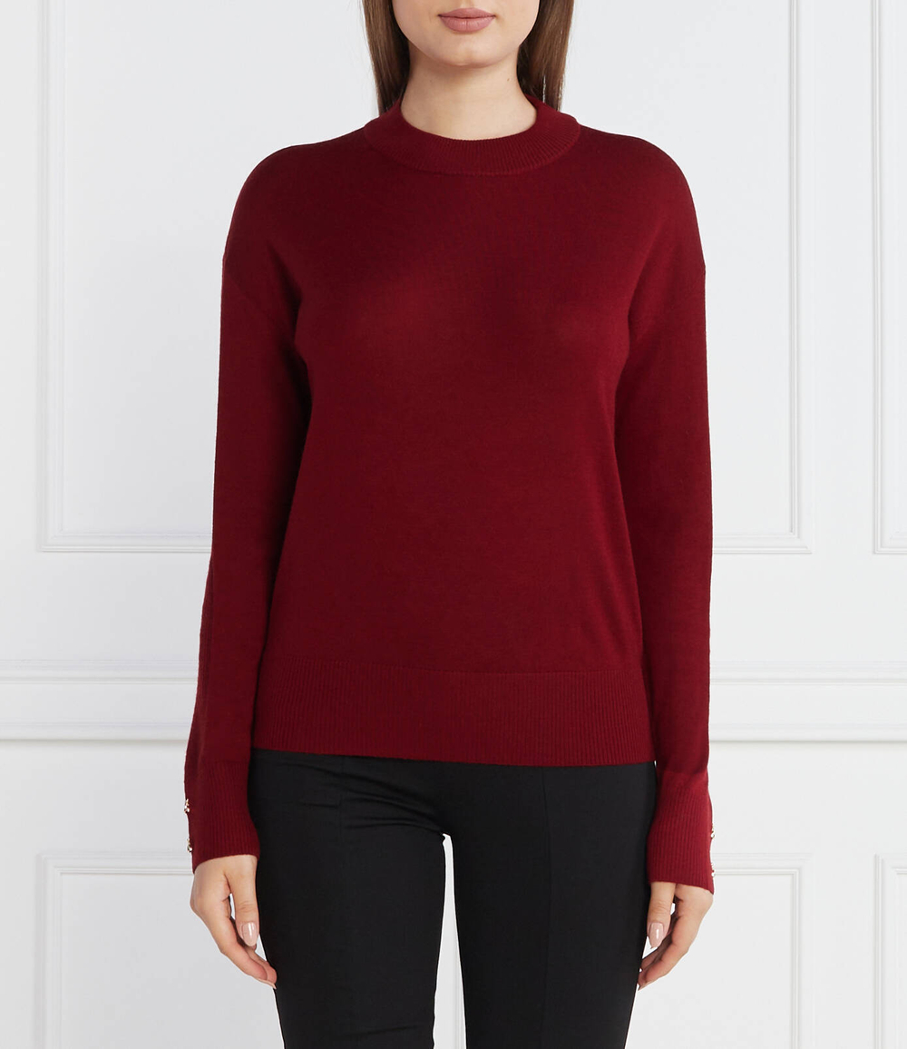 Хлопковый свитер Patrizia Pepe - бордовый(8K0153 KM36)