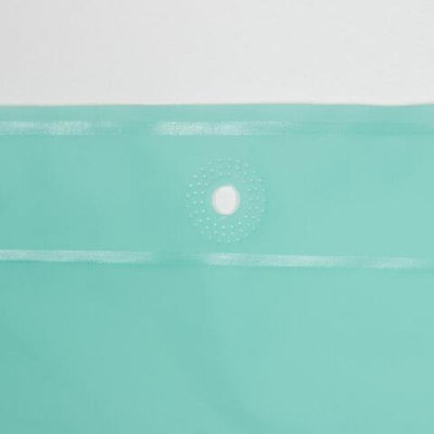 Набор для ванной «Селест» цвета морской волны: штора и коврик (Цвет: не задано)