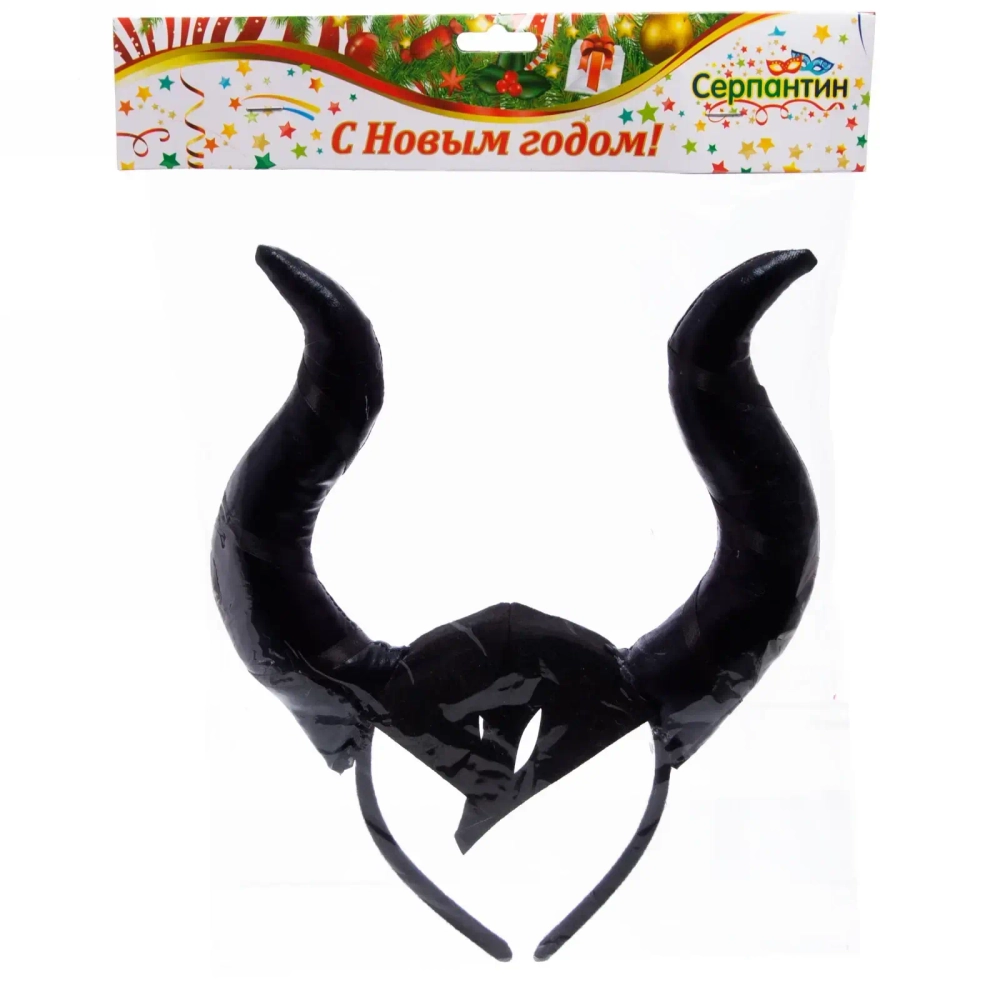 Ободок карнавальный «Дьяволёнок», черный микс