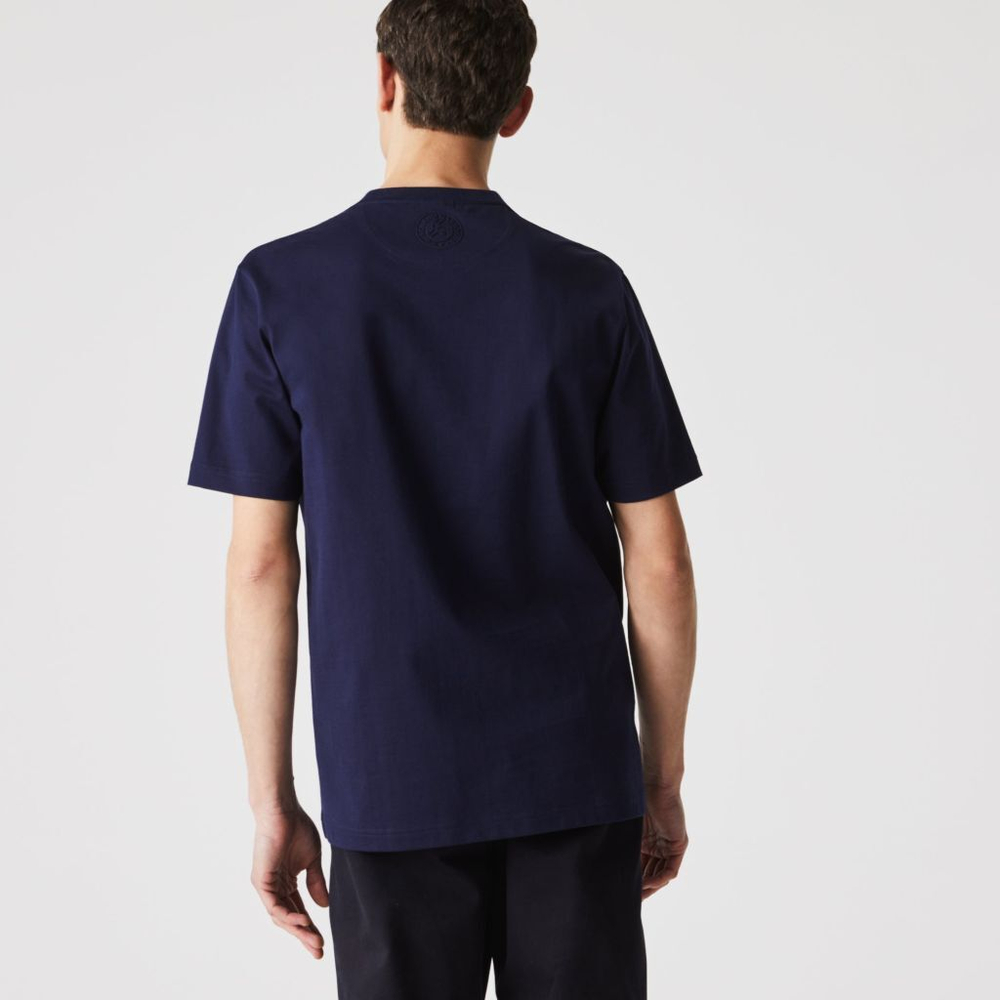 Мужская теннисная футболка Lacoste SPORT Short Sleeve T-Shirt RG - navy blue