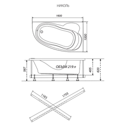 Ванна Triton Николь 160x100 (левая)