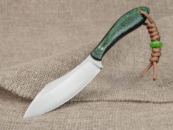 Нож для бушкрафта "Канадец", сталь VG-10/Elmax, рукоять микарта (хамелеон)