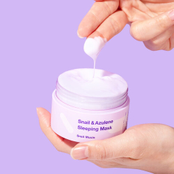 Маска ночная с муцином улитки и азуленом TIAM  Snail & Azulene Sleeping Mask, 80мл