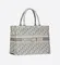 Сумка Dior Book Tote, модель маленького формата белый/серый