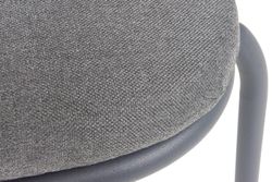 "Кастелло" стул плетеный из роупа, каркас из стали темно-серый (RAL7024) муар, ткань темно-серая 027