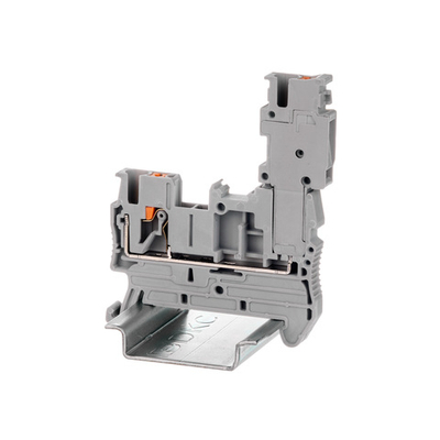 Штекер зажим push-in, 1 точка подключения, 2.5 кв.мм, серая