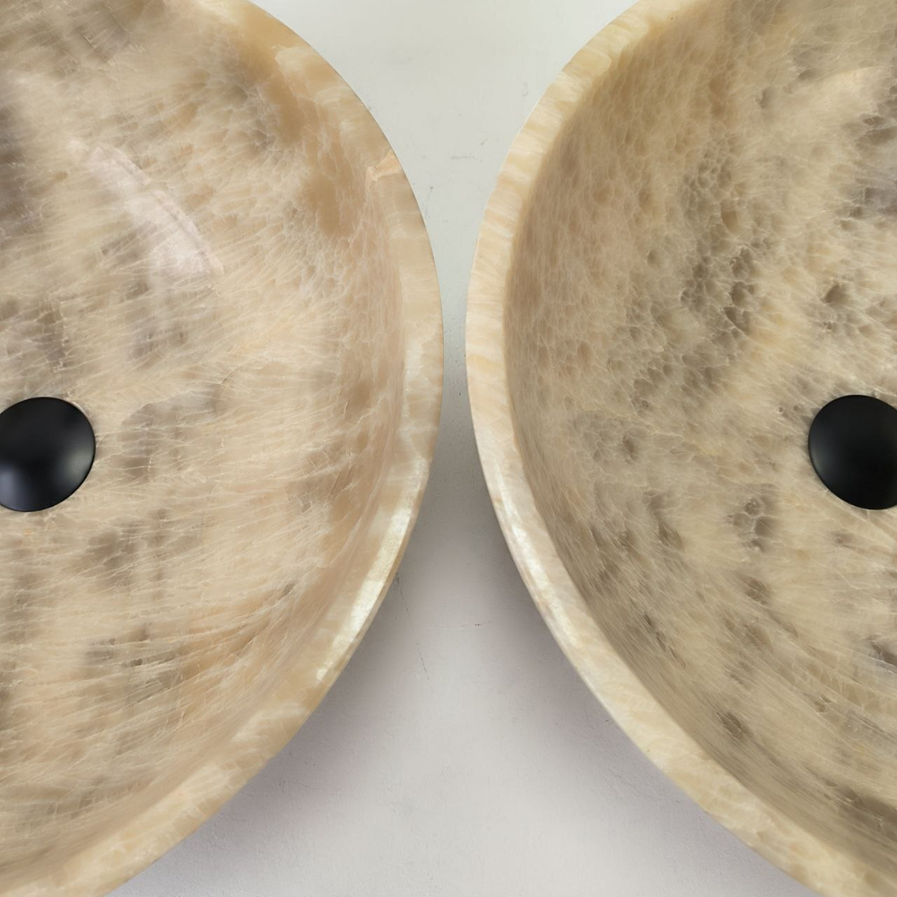 Раковина из оникса ПАРА! Bowl Grey TinLip BO-63020 45*45*17 42