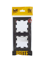 BRITE Рамка 2-местная РУ-2-БрТБ темная бронза IEK