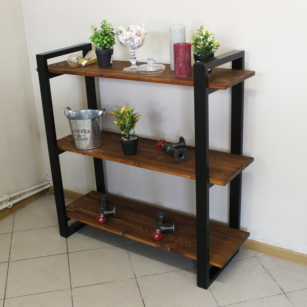 Стеллаж в стиле лофт 100 см. х 100 см.