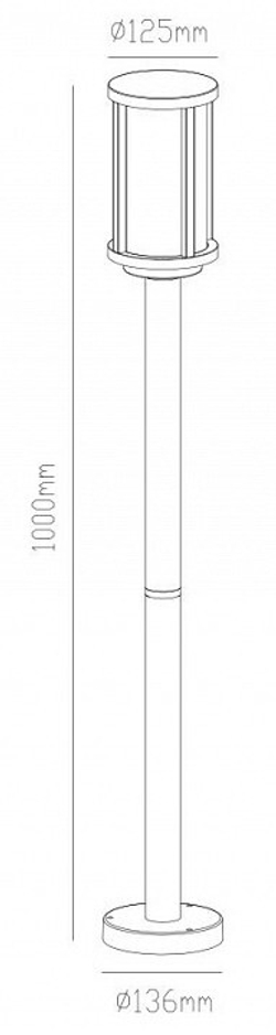 Уличный наземный высокий светильник Arte Lamp A1036PA-1BK