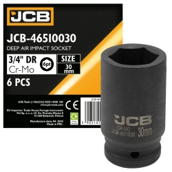 Головка ударная глубокая 3/4'', 30мм (6гр.) JCB JCB-46510030