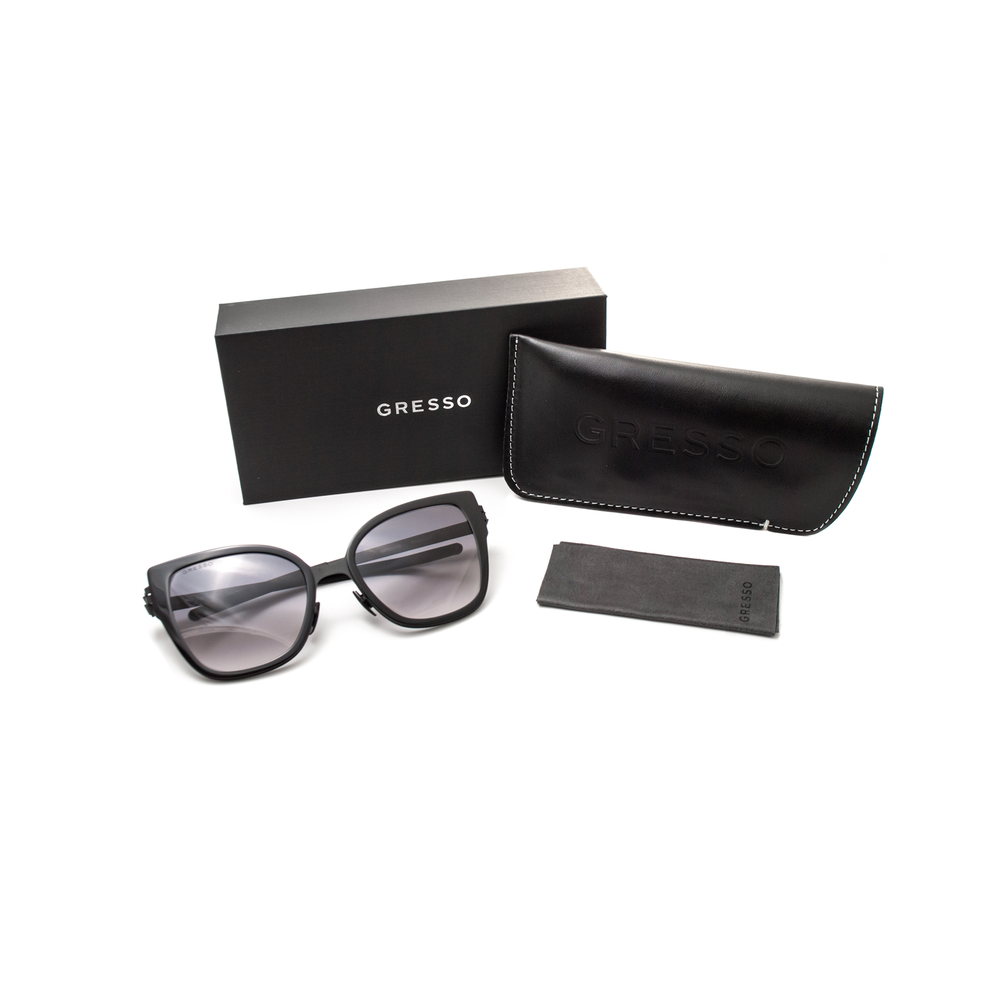 Очки GRESSO MALTA G0302TB02SZ01 бабочка черные с серым градиентом