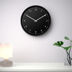 IKEA BONDIS  (ИКЕА БОНДИС)  -  Настенные часы, черные, 38 см