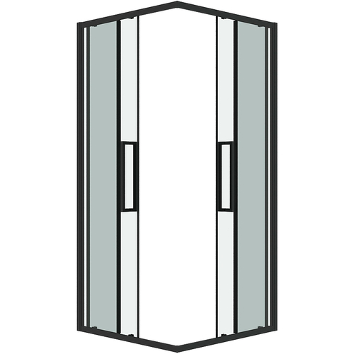 Душевой уголок Grossman Cosmo 100х100 300.K33.02.1010.21.00 профиль Черный матовый стекло прозрачное