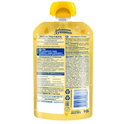 Пюре пауч Бабушкино лукошко Яблоко-груша с 5 мес 90 г