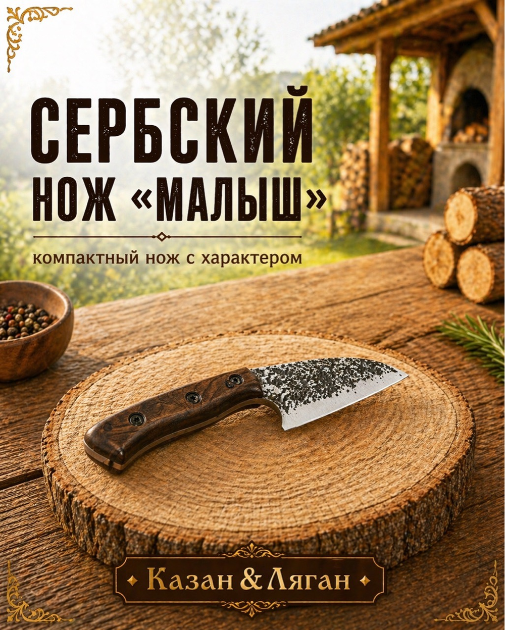 Нож сербский « Малыш» сталь 40*13 2,5 мм