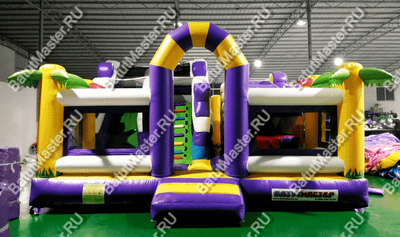 Коммерческий батут "Белый клык" с механизированной головой, размер 6*6*3,5 м