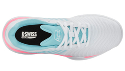 Женские кроссовки для Падел K-Swiss Express Light 3 Padel - white/soft neon blue/neon buble gum