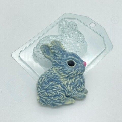 Пластик.форма: Кролик сидит боком