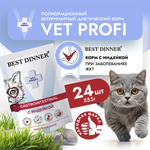 Влажный корм для кошек пауч Best Dinner Vet Profi Gastro Intestinal 0,085кг индейка кусочки в соусе (при заболеваниях ЖКТ). 24 упаковки