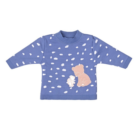 Вязаный комплект 2 предмета синий