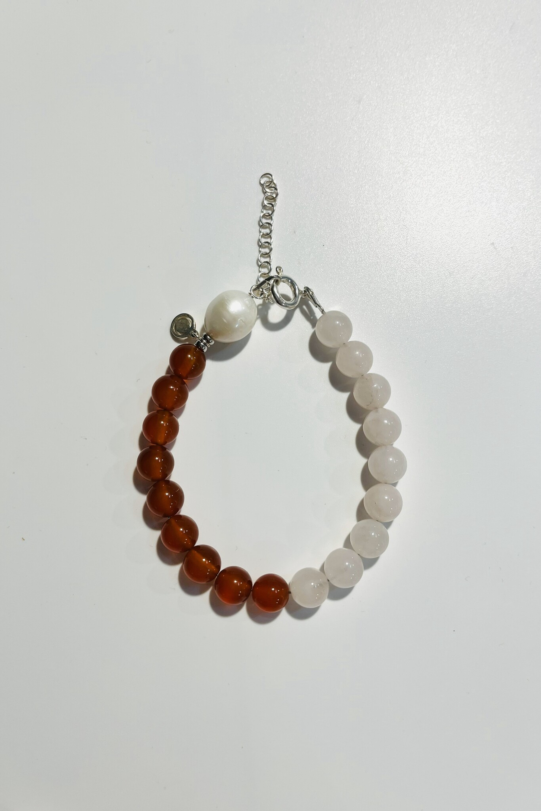 Браслет DRIP из сердолика и розового кварца