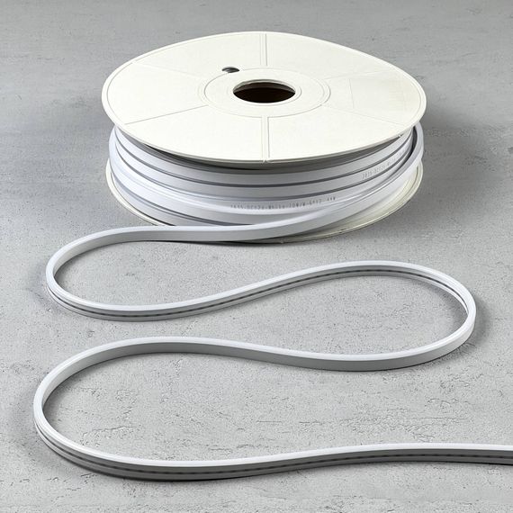 Односторонний гибкий Неон 8х16 мм., 1 метр, Белый 24В, IP65, LTC (FR-23502)