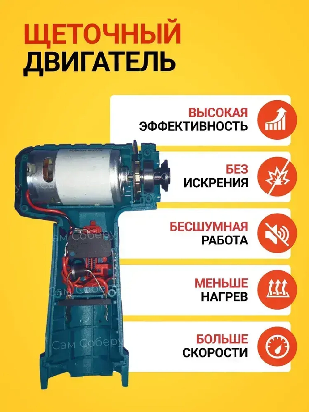 Болгарка УШМ аккумуляторная мини в кейсе с дисками / щеточная 19500 об/мин