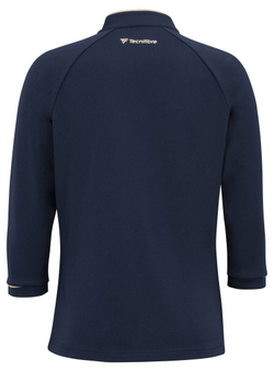 Женская теннисная футболка с длинным рукавом Tecnifibre Thermo Zipper 3/4 Sleeves - marine