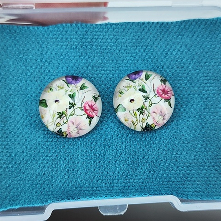 Принт, 16мм, круглый, стеклянный кабошон