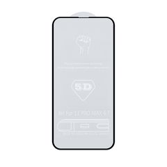 Защитное стекло 5D на весь экран 0.33 мм для iPhone 13 Pro Max (Черная рамка)