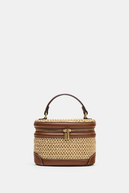 ZARA ВЯЗАНАЯ КОСМЕТИЧКА, СВЕТЛО-БЕЖЕВЫЙ