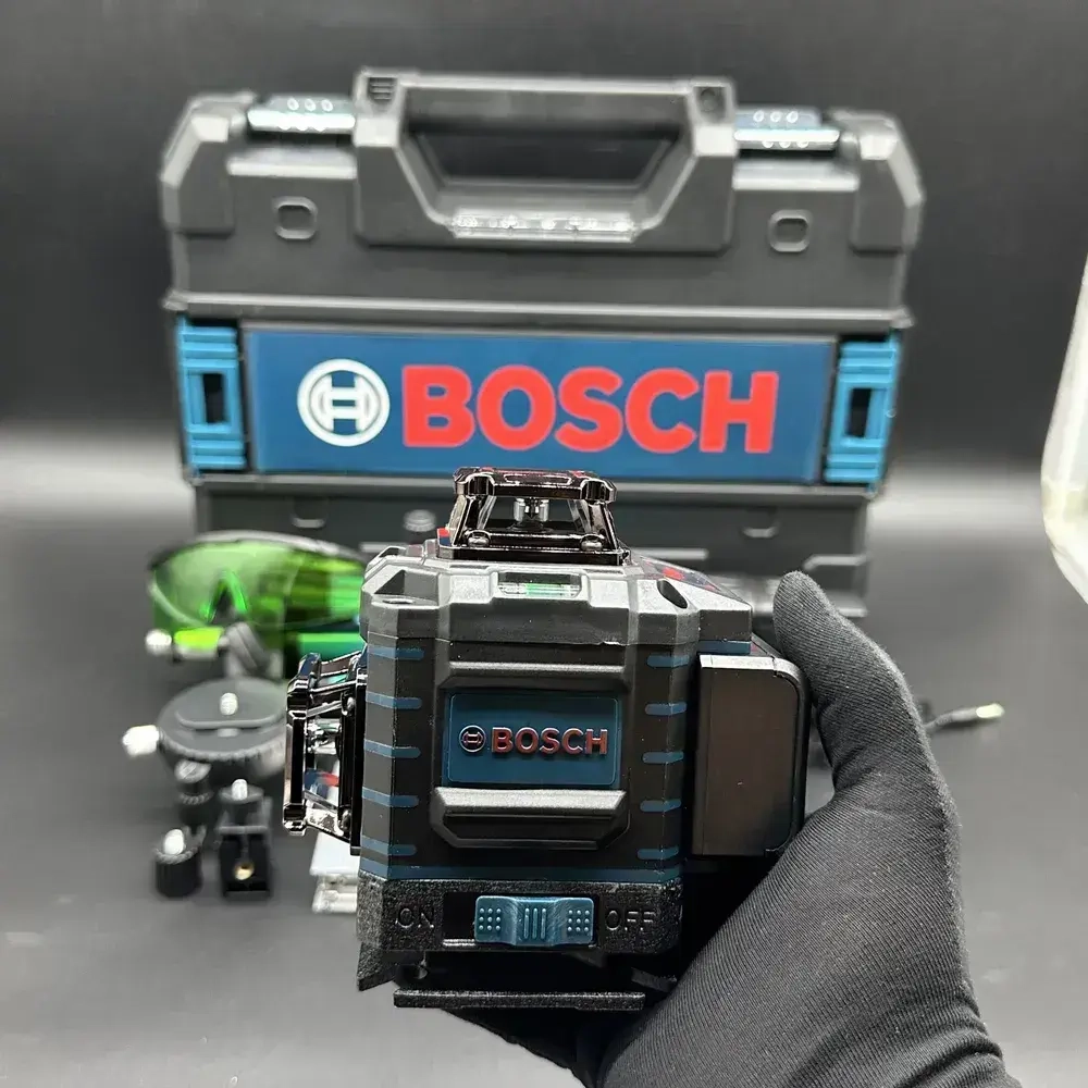 Лазерный уровень BOSCH нивелир зеленый луч с сенсорным дисплеем и штативом