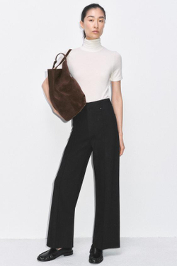 ZARA ДЖИНСЫ WIDE LEG С ВЫСОКОЙ ПОСАДКОЙ — ZW COLLECTION, ЧЕРНЫЙ