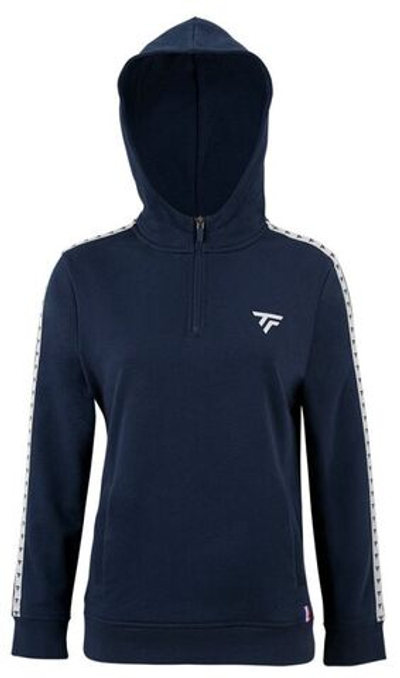Женская теннисная куртка Tecnifibre Zipper Hoodie - Blue
